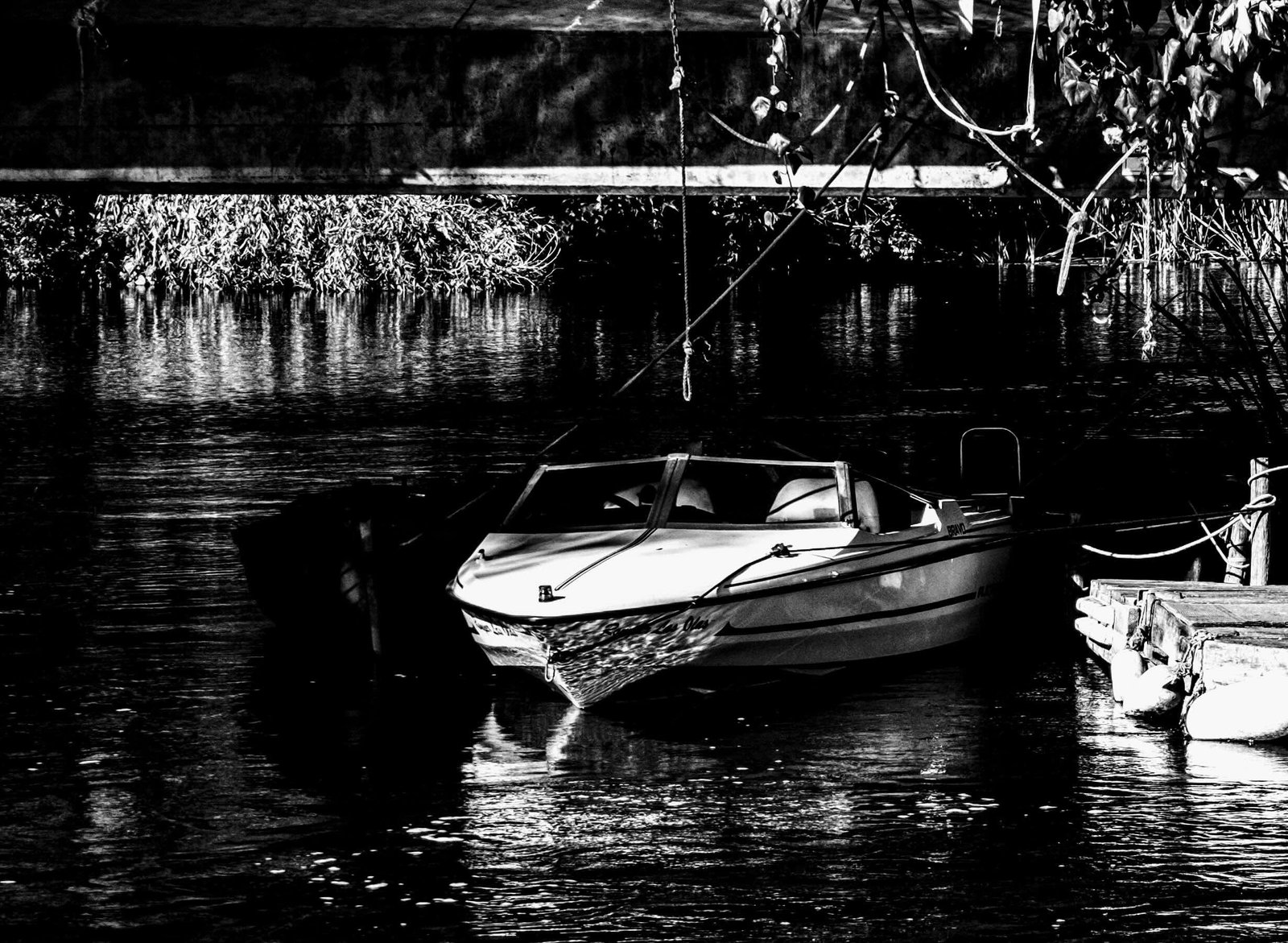 Mooring Under Bridge